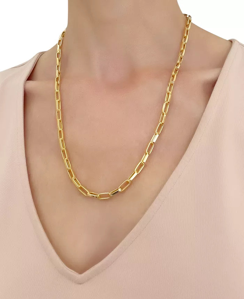 [14K, 1-3/4Mm] Gold Paperclip Link Chain 18" Chain Necklace