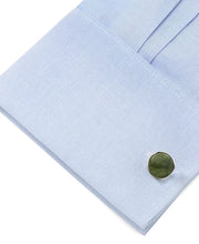 Seraphinite Stone Sterling Silver Cufflinks