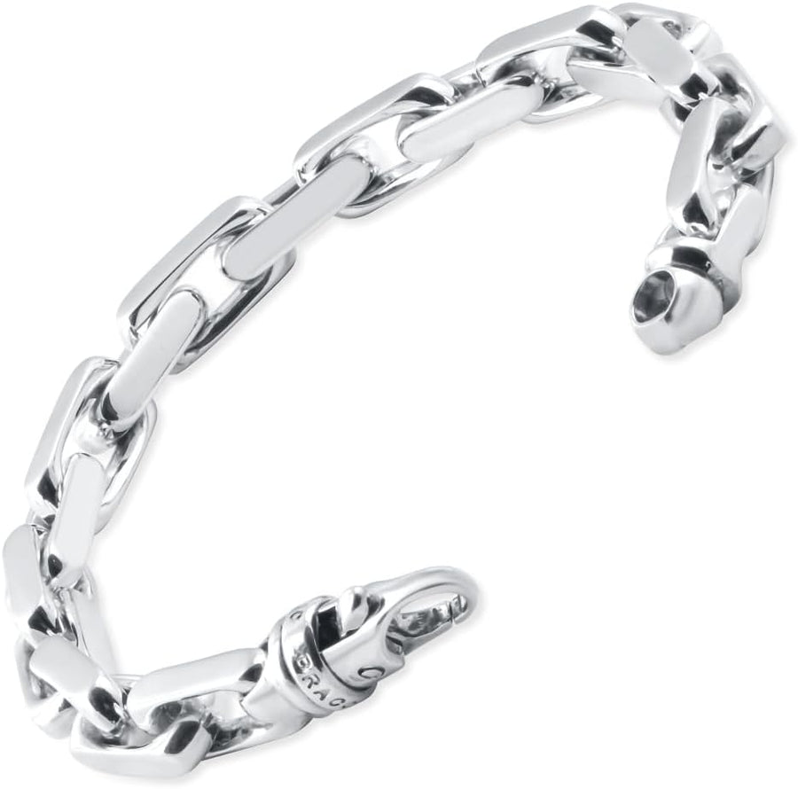 [14K] Gold Mens Heavy Square and round Link (66Gram) or Platinum (107Gram) 8Mm 8.5" Bracelet 