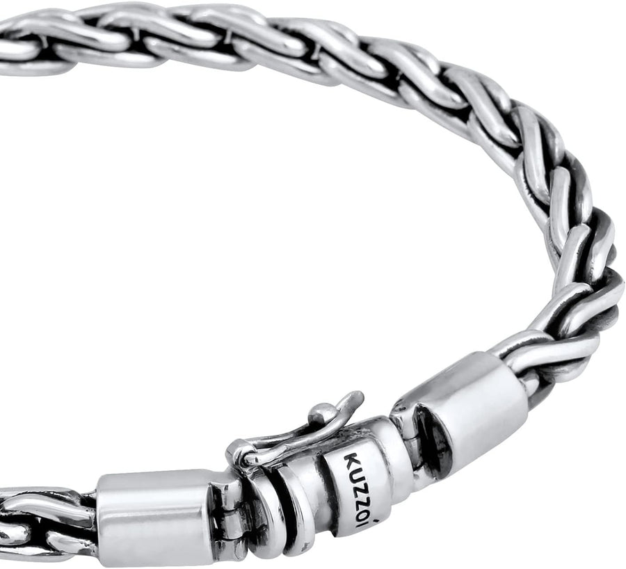 Sterling Silver Byzantine Men's Bracelet