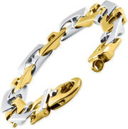 [14K] Gold Link (130Gram) or Platinum (210Gram) 14Mm 9" Bracelet 