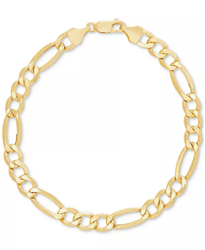 [10K ]Gold Men's Figaro Chain Bracelet