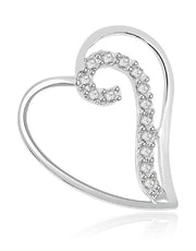 Love of Heart Pendant Necklace SI1 G 0.20Ct Natural Diamond White Gold Appraisal