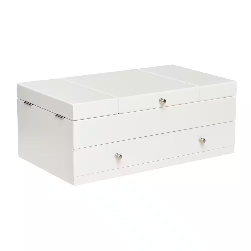 Everly White Wooden Jewelry Box