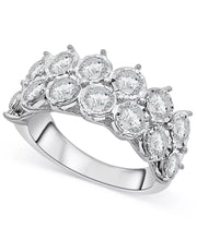 [14K, 2 Ct. T.W.] White Gold Diamond Double Row Miracle Plate Band