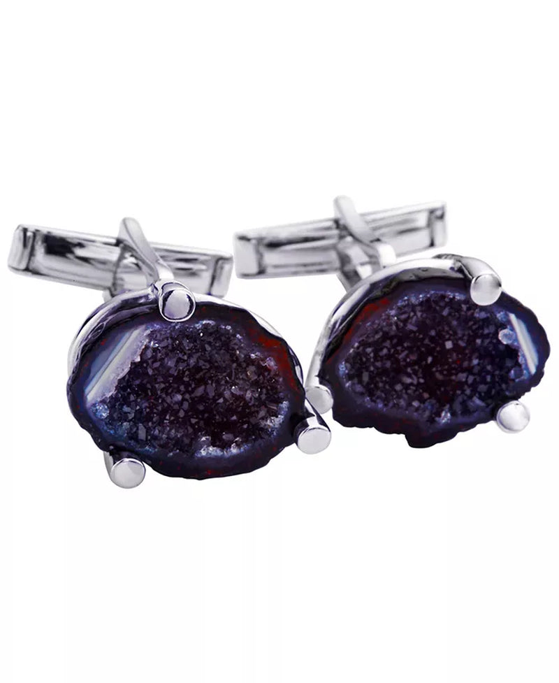 Sutton Sterling Silver Geode Cufflinks