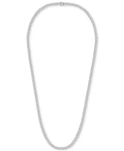 [14K, 8 Ct. T.W.] White Gold Mens Diamond 24" Tennis Necklace