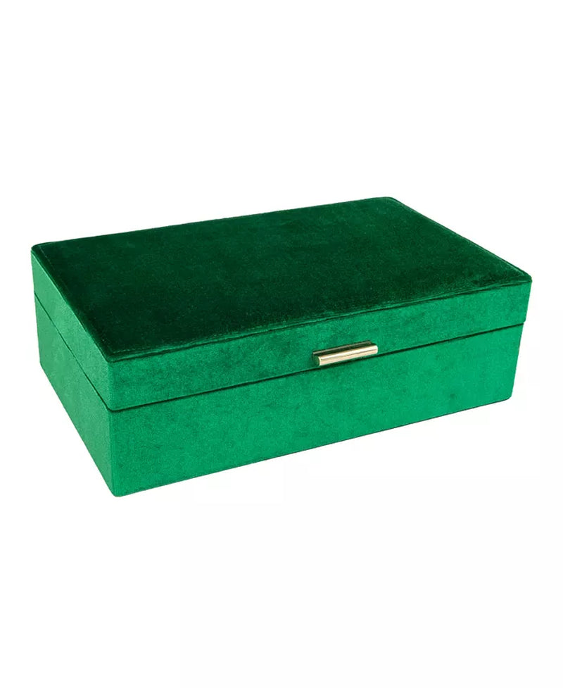 Emerald Jewel Elegant Velvet Jewelry Case