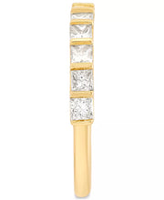 [14K, 1 Ct. T.W.] Gold Diamond Princess Ten Stone Band