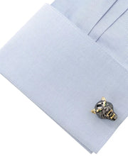 Sterling Silver Black & Gold-Tone Panther Cufflinks