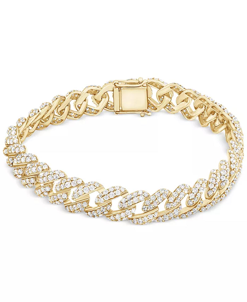 [14K, 6-1/4 Ct. T.W.] Gold Lab Grown Diamond Link Bracelet