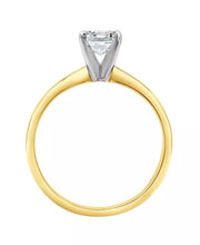 [14K, 1 Ct. T.W.] White or Yellow Gold Diamond Emerald-Cut Solitaire Engagement Ring