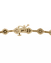 [2 Ct. T.W.] 14K Gold Diamond Flower Cluster Link Bracelet