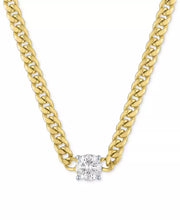 [14K, 1/2 Ct. T.W.] Gold-Plated Sterling Silver Lab-Grown Diamond Necklace