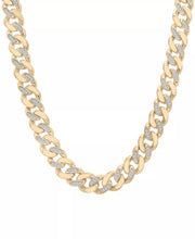 [14K, 1 Ct. T.W.] Gold-Plated Sterling Silver Diamond Mens 24" Cuban Link Chain Necklace