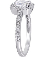 Diamond Oval Center Halo Engagement Ring (1 Ct. T.W.) in 14K White Gold