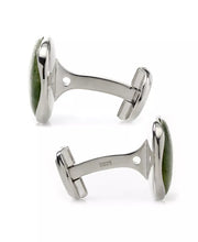 Seraphinite Stone Sterling Silver Cufflinks