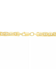 [10K, 5-5/8Mm] Gold Men's Solid Mariner Chain Bracelet