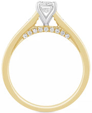 [14K, 1 Ct. T.W.] Gold Diamond Emerald-Cut Engagement Ring