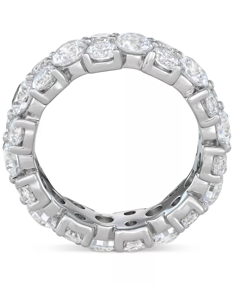 [14K, 5 Ct. T.W.] White Gold Diamond Cluster Eternity Band