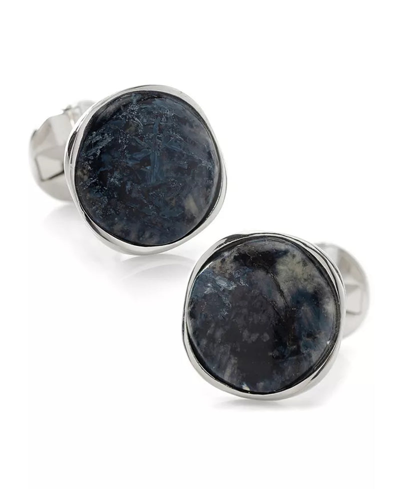 Men'S Sterling Silver Classic Formal Pietersite Cufflinks