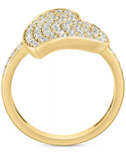 [14K, 7/8 Ct. T.W] Gold  Diamond Pavã© Heart Statement Ring 