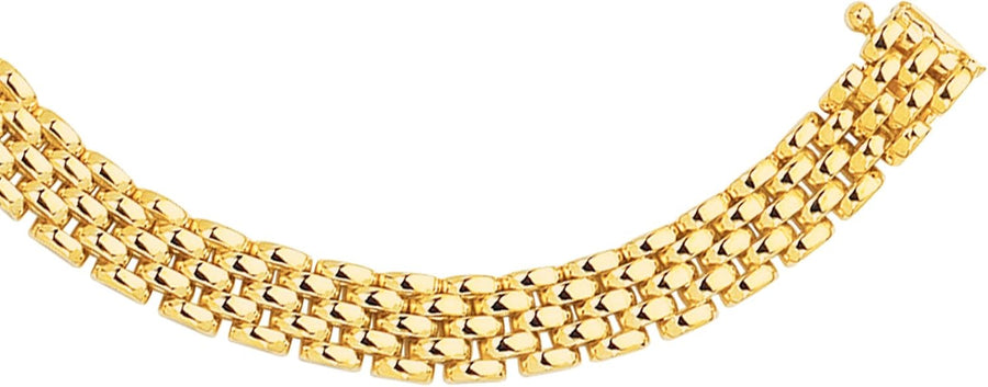 [14K, 6.5Mm] Yellow Gold  Panther 17" Chain Necklace