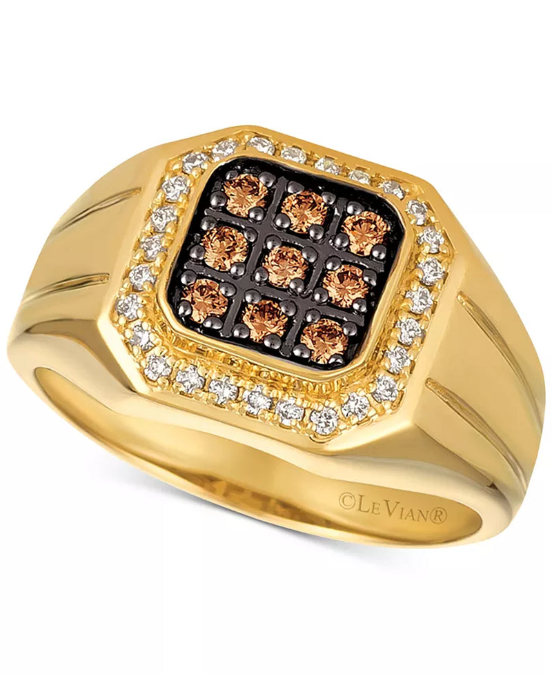 [14K, 1/2 Ct. T.W.)] Men's Gold Gentsâ Diamond Ring