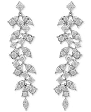 [10K, 2 Ct. T.W.] White Gold Diamond Vine-Inspired Drop Earrings