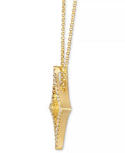 [14K, 1/3 Ct. T.W.] Gold Nude Diamond & Chocolate Diamond (1/5 Ct. T.W.) Geometric Necklace