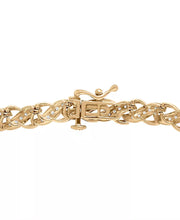 [1 Ct. T.W.] 10K Gold Diamond Diagonal Link Bracelet