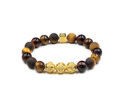 Mixed Tiger'S Eye Bracelet, Men'S Tiger'S Eye and Gold Bracelet, Men'S Designer Bracelet