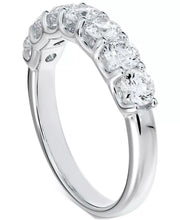 [14K, 3/4 Ct. T.W.] White Gold Diamond Seven Stone Diamond Band