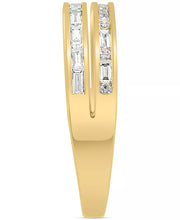 [14K, 3/8 Ct. T.W.] Gold  Diamond Double Row Baguette Band