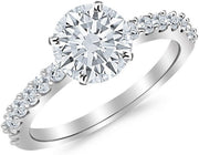 Round Classic Single Diamond Engagement Ring 