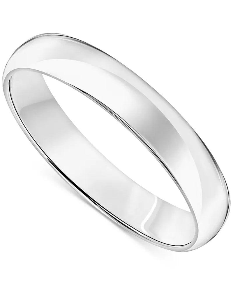 Polished Platinum Men's Comfort Fit Wedding Band