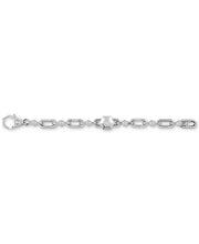 Men's  Stainless Steel Edge Logo Link Bracelet