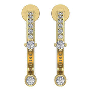 I1 G 0.25 Ct Genuine Diamond Fashion Earring for Women 14K Yellow Gold Appraisal