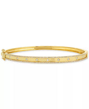 [1/2 Ct. T.W.] 14K Gold Vanilla Diamond & Nude Diamond Bangle Bracelet