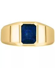 [14K, 2-3/8 Ct. T.W.] Gold Mens Sapphire Ring