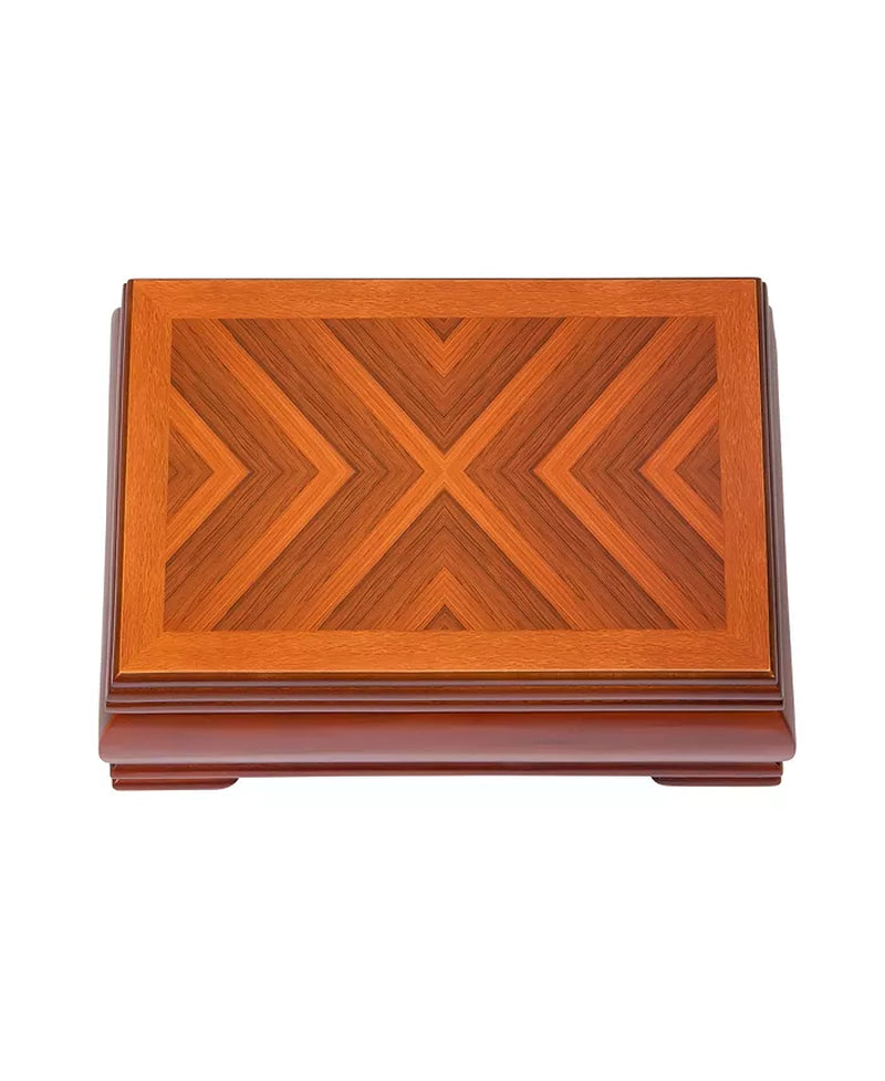 The Carmen Wooden Walnut Finish Jewelry Box