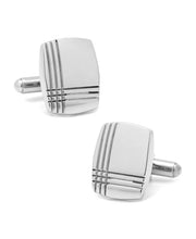 Gentlemen's Stainless Steel Tartan Plaid Cufflinks & Stud 6 Piece Set