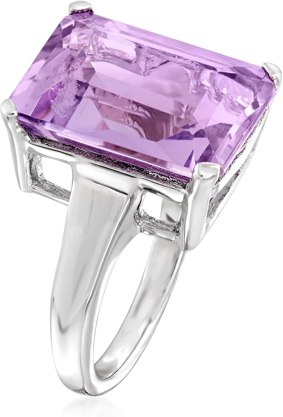 [11 Ct] Amethyst Sterling Silver Ring