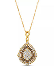 [14K, 1-5/8 Ct. T.W.] Gold Nude Diamondsâ® & Chocolate Diamondsâ® Fancy Necklace