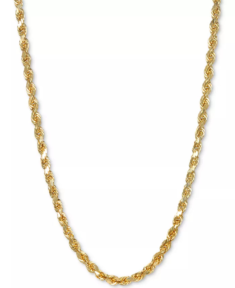 [14K] Gold Rope 26" Chain Necklace