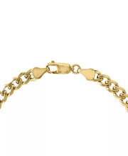 [14K] Gold-Plated Sterling Silver Mens Onyx Plate Link Bracelet