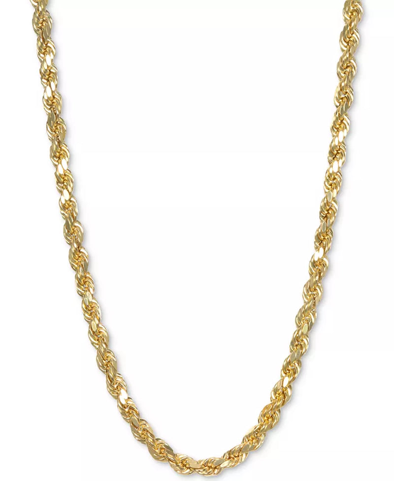 [14K] Gold 22" Rope Chain Necklace