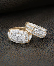 Men'S Diamond Two-Tone Statement Ring (1 Ct. T.W.) in 10K Gold