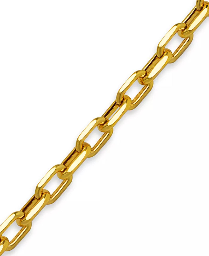 [14K] Gold Paperclip Link Chain Bracelet