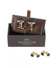 Sutton Genuine Onyx Formal Set - Cufflinks & Tuxedo Studs